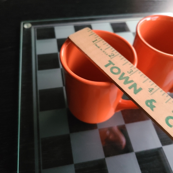 Orange Ceramic Coffee Mug Set Of 2 - Picture 4 of 9